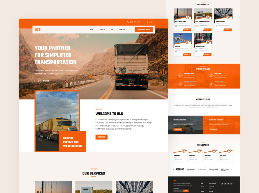 logistics and transport web design in nigeria