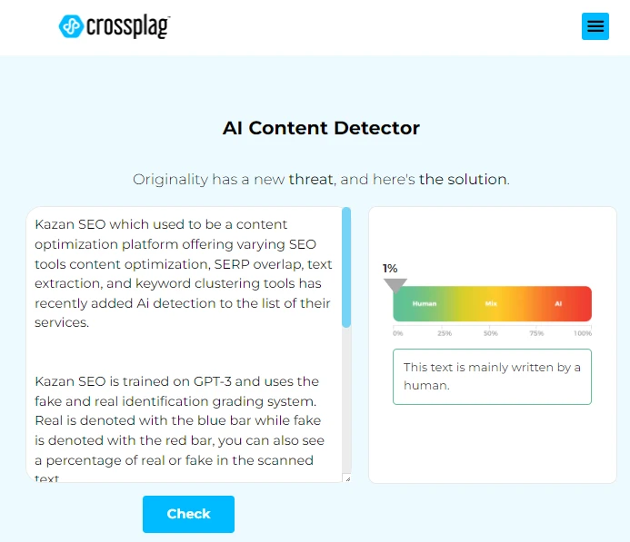 Ai Content Detector Crossplag