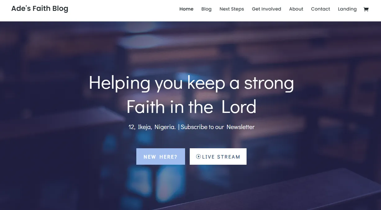 Christian Blog Design By Web Design Nigeria
