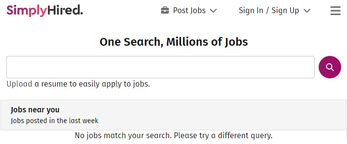 Job Search Engine Simplyhired