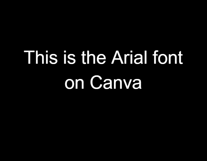 What Font Is Arial On Canva