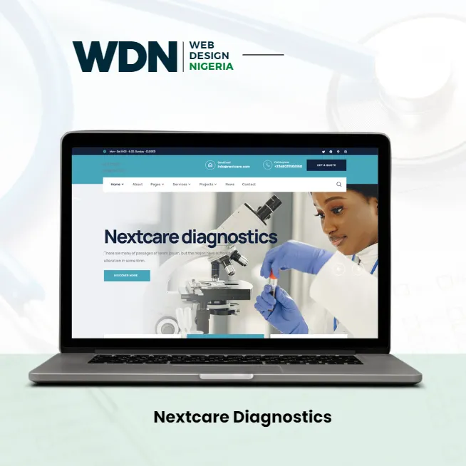 Nextcare Diagnostics Web Design Concept